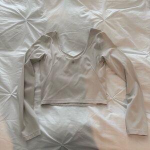 Lululemon off white align cropped Long Sleeve Top